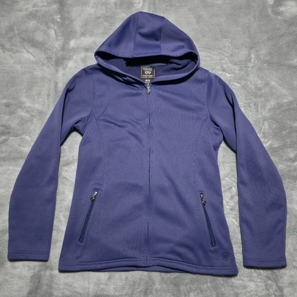 Ariat Women's Full Zip Track Jacket Purple Lightweight Base Size Medium
